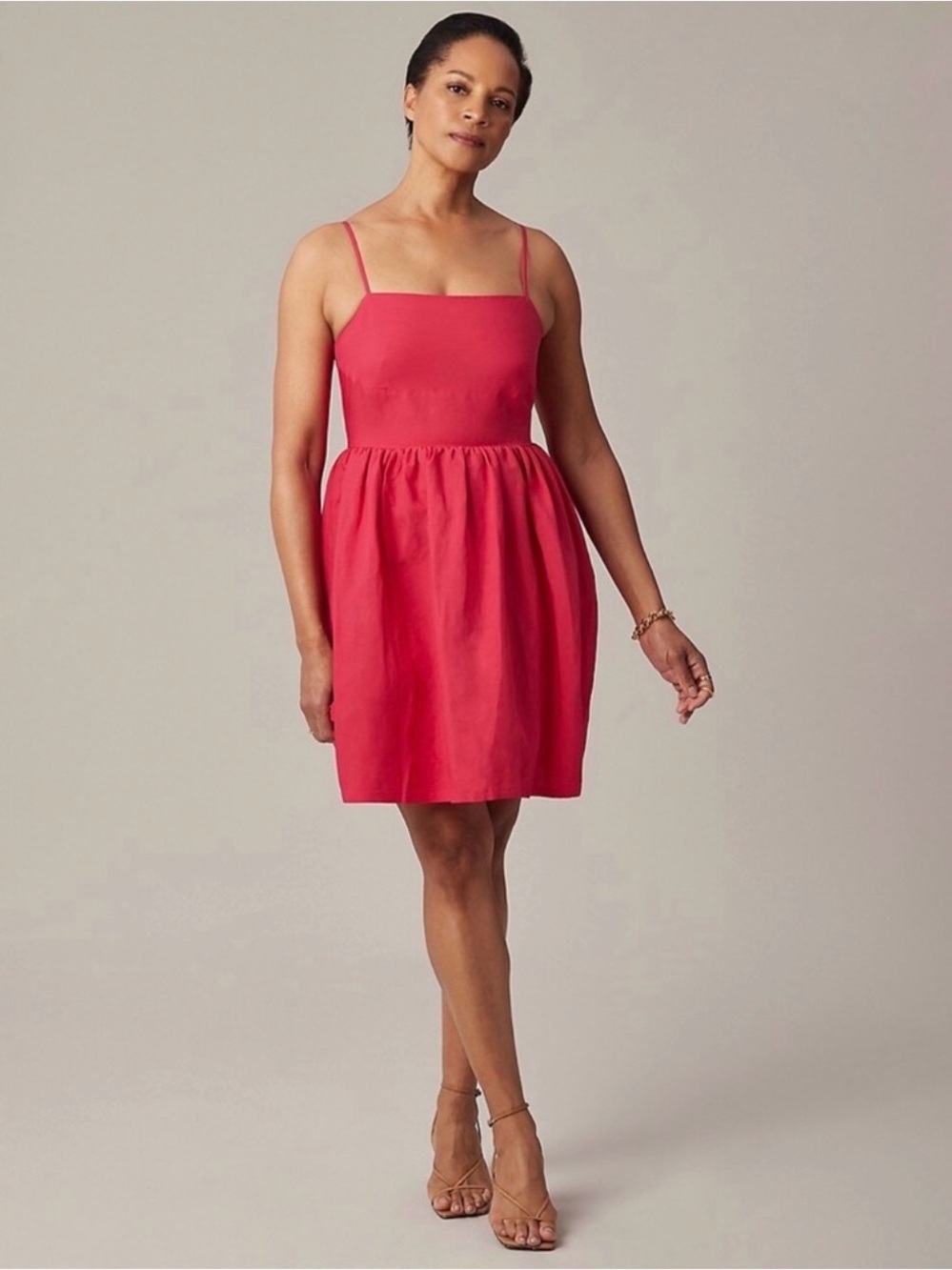 Linen/Rayon fuchsia pink Hudson North dress